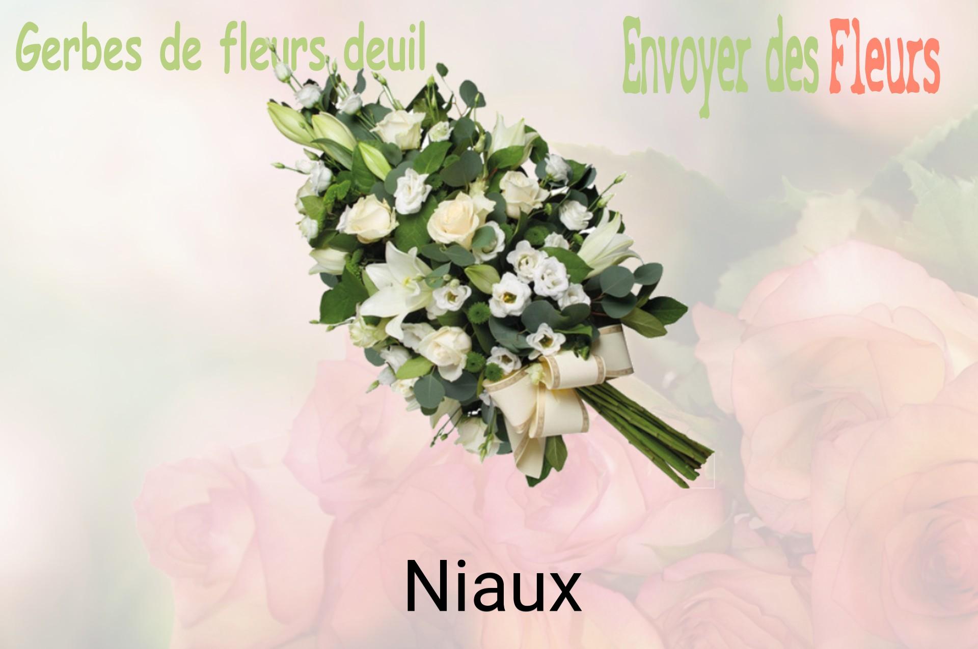 Gerbe de fleurs de deuil livrée à Niaux